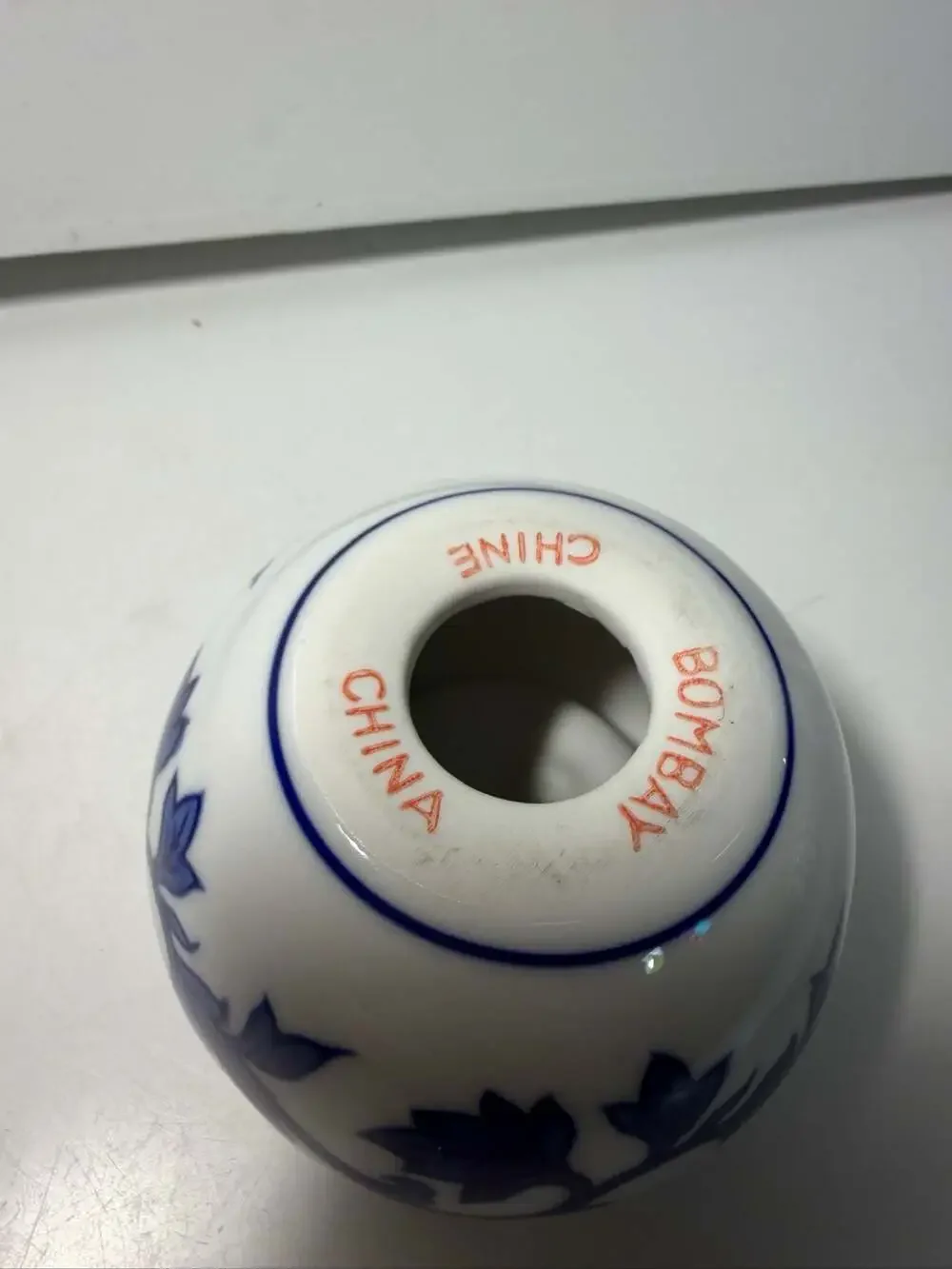 Bombay Company Blue and White Floral Ceramic Tea Light Votive Candle Holder